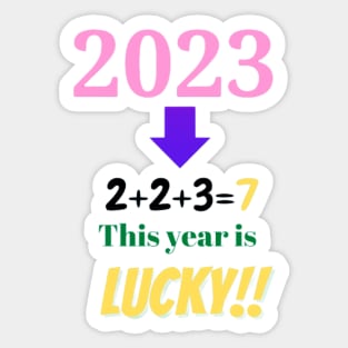 2023 is Luckiest Sticker